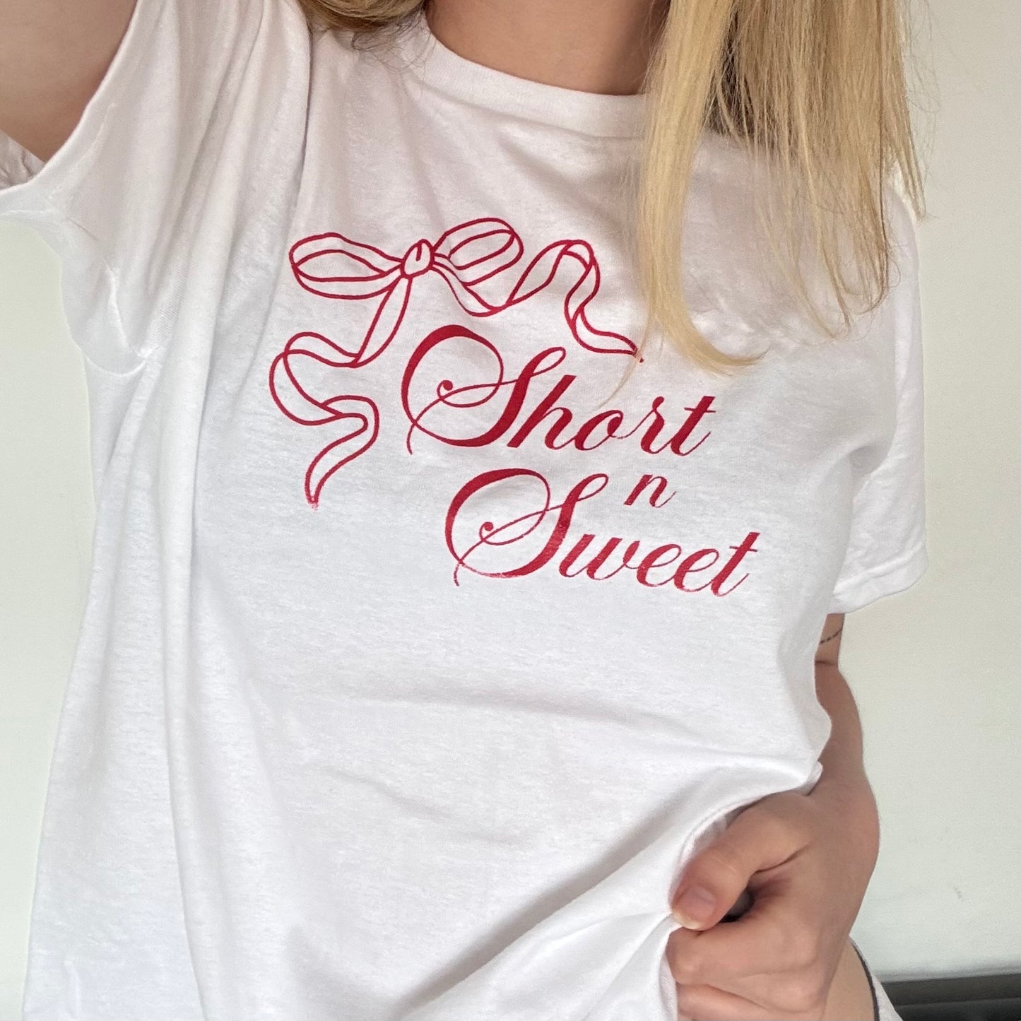 Short n’ Sweet Bow Tee - Pink
