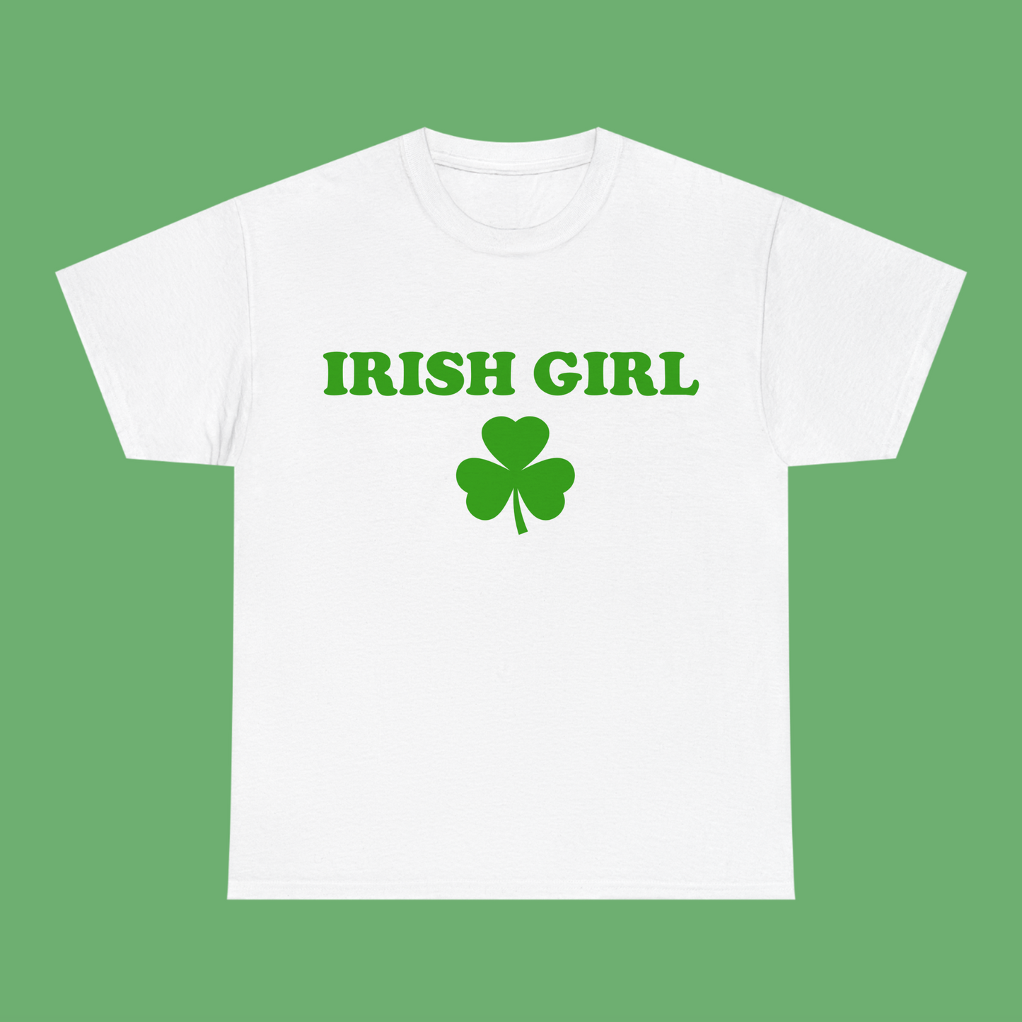 Irish Girl tee - Green Text