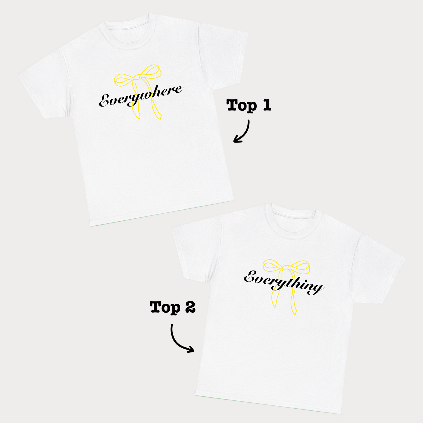 Everywhere, Everything Bow Matching tops