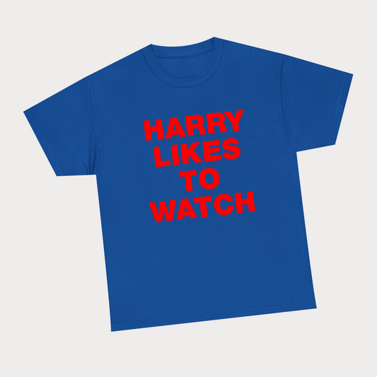 Harry Likes to Watch Blue Tee