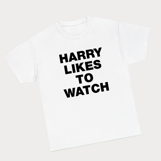 Harry Likes to Watch White Tee