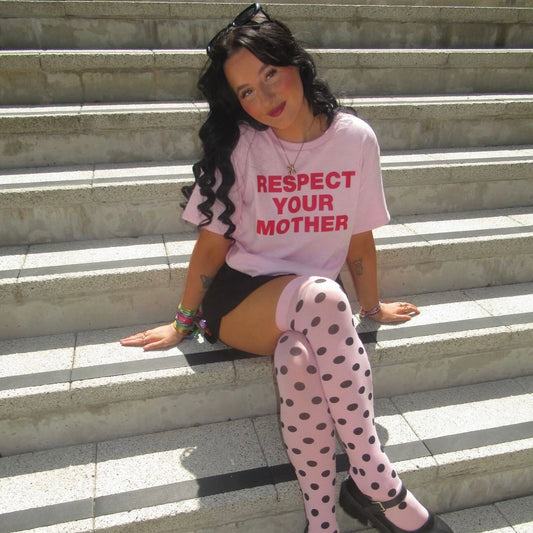 Respect Your Mother Pink Tee