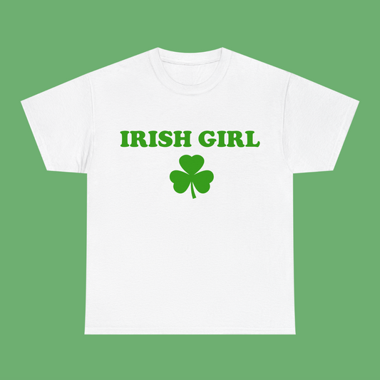 Irish Girl tee - Green Text