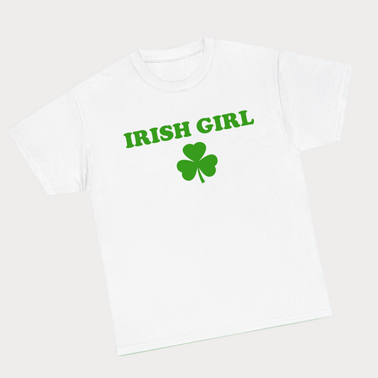 Irish Girl tee - Green Text