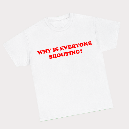 Why is everyone shouting? Tee