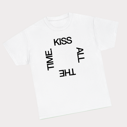 Kiss all the time White Tee