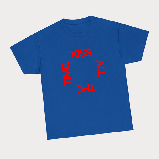 Kiss all the time Blue Tee