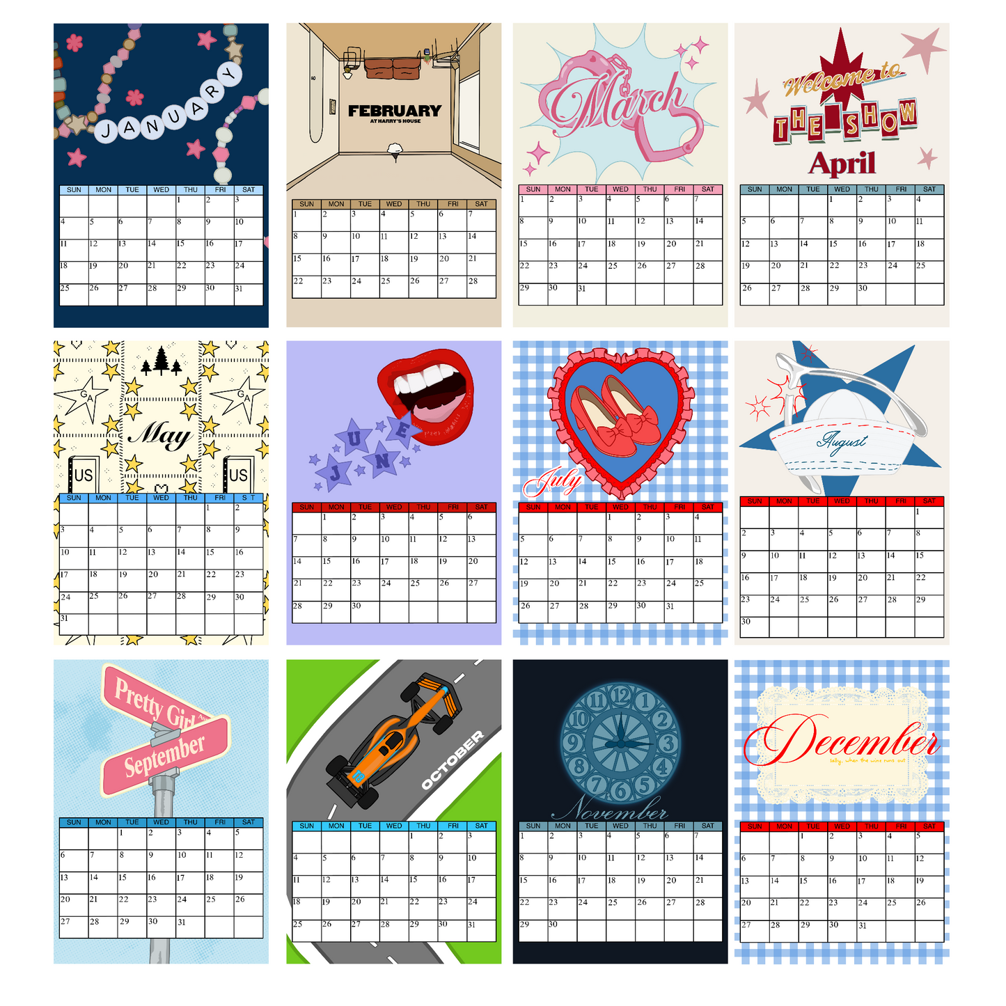 2026 Fangirl Calendar PRE-ORDER