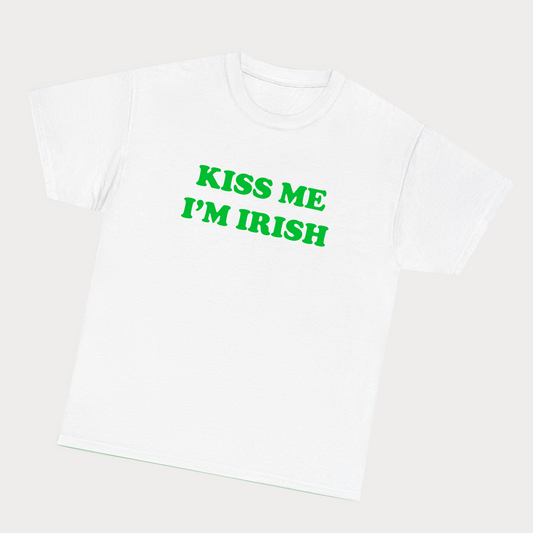 Kiss me i’m Irish Tee - Green Text