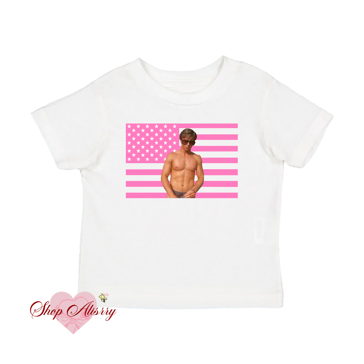 Nicholas Chavez Pink flag top