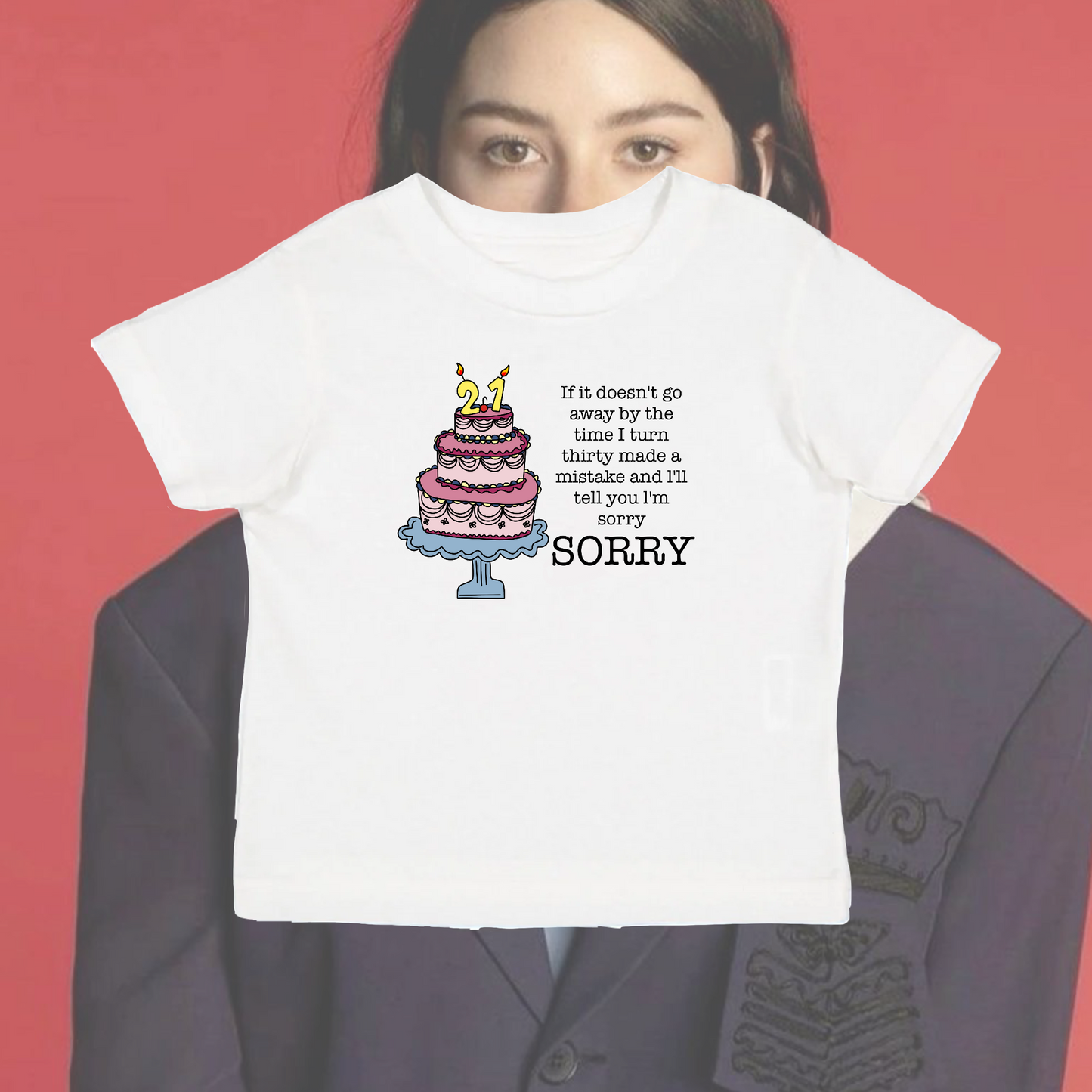 21 Cake With Text Tee