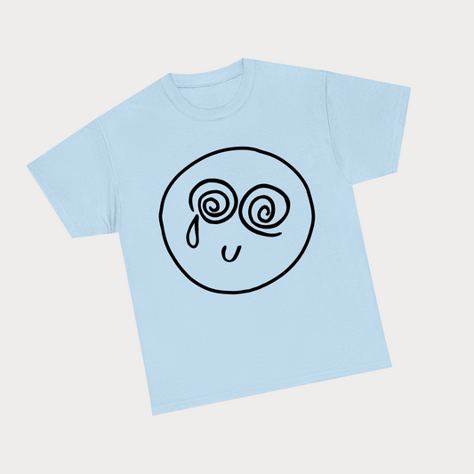 Harry Styles Sad Smiley Tee - Light Blue